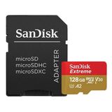 Micro Sd 128gb Sandisk Extreme 160mb/s C10 4k