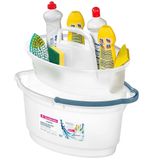 Kit Balde Mop Rodo Esfregão Com Porta Produto De Limpeza