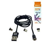 Cabo Magnetico Hrebos 3.1a 2m V8 Type-c Lightning Atacado