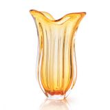 Vaso Em Cristal Murano Âmbar - São Marcos 47cm