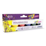 Tinta Acrílica Fosca - Estojo Com 06 Cores 15ml.