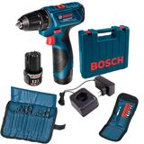 Parafusadeira + Furadeira 3/8&#39;&#39; (10 Mm) 12v Bosch Gsr120-li