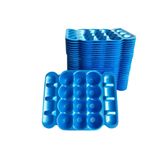 50 Bandeja De Isopor Para 12 Ovos 24x20cm Azul (50und)
