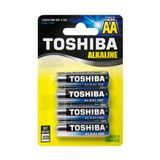 4 Pilha Aa Alcalina Toshiba Cartela Original