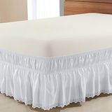 Saia Box Casal Padrão Perolla Bordado Ultrassônico Branco
