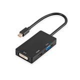 Cabo Adaptador Thunderbolt Mini DisplayPort 3x1 HDMI/DVI/VGA