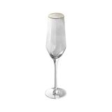 Taça Cristal Champagne 300 Ml Borda Dourada Linha Taj Wolff