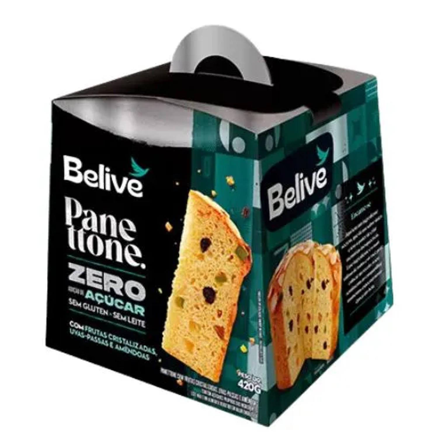 Panettone Com Frutas Cristalizadas Zero Açúcar Belive 420g