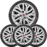 4x Calota Fiat Palio Siena Novo Uno Aro 14 Com Emblema 295cb