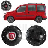 Calota Centro Roda Ferro Aro 14 Fiat Doblo 2002 A 2021 Preto