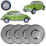 Kit 4 Calotas  Cromadas Vw Fusca Clipper Para Roda