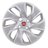 Jogo Calota Fiat Grand Siena 2014 15 Aro 14 Emblema Resinado