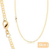 Corrente Masculina Gucci Banhada A Ouro 18k 2mm X 60cm