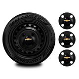 Kit Calotinha Meriva Aro 13-15 Roda Preta 4x100 4 Furos