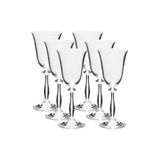 Jogo Com 6 Taças De Cristal Bohemia 185ml Para Vinho Branco