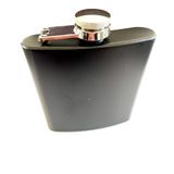 Cantil Inox Preto Fosco De Bolso 180ml - Porta Bebida Wisky