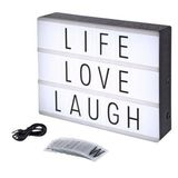 Luminária Light Box Led Cinema A4 96 Letras Números Ícones