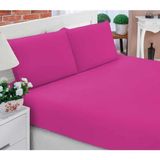 Jogo De Lençol Casal Linha Charme Para Cama Box 3 Peças Pink