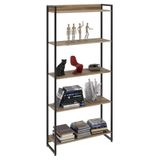 Estante Livreiro Multiuso Dynamica Industrial 80cm 5 Prateleiras C08 Carvalho
