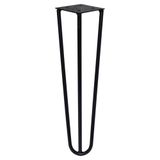 Pé De Metal 30 Cm Mesa De Canto Rack E Puffs Preto