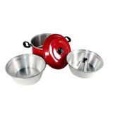 Conjunto 6x1 Cozimento A Vapor Continental Vermelho (3pçs)