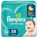 Fralda Pampers Confort Sec G 38 unidades