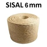 Corda Sisal Natural 6mm Artesanato Uso Geral 20 Metros