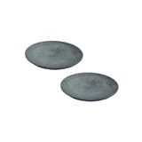 Kit 2 Pratos Raso Redondo Pedra Sabão Sobremesa E Bolos 30cm
