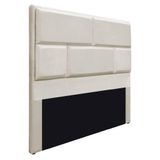 Cabeceira Queen Brick 160 Cm Cama Box Linho Bege
