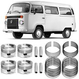 Kit Pistão Anel Std Motor Ea111 1.4 8v Sohc Flex Metal Leve