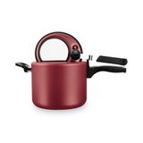 Panela De Pressão Antiaderente 4,5 Litros Com Visor Cereja