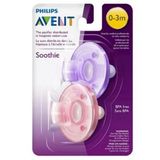 CHUPETA SOOTHIE ROSA E LILÁS - PHILIPS AVENT - 0 a 3m