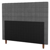Cabeceira Cama Box Casal Queen Size 160cm Suede Cinza