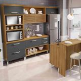 Cozinha 05 Pçs Nesher Princesa Gourmet 100 Mdf Freijó Com Grafite