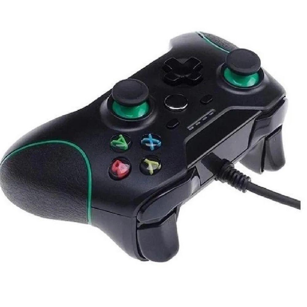 Controle Joystick Com Fio Compatível Com Xbox One E Pc