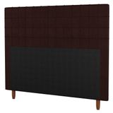 Cabeceira Cama Box Casal King Size 195cm Linho Marrom