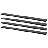 Kit 4 Prateleiras 100 X 10cm Preta Suporte Invisível