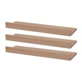 Kit 3 Prateleiras Porta Quadros 100 X 10cm Carvalho