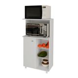 Balcão Para Forno E Microondas Com Fruteira Bf3207 Branco