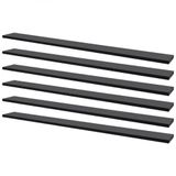 Kit 6 Prateleiras 100 X 10cm Preta Suporte Invisível