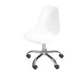 Cadeira Para Escritório Eames Colméia Secretária Decorativa 1119 Or Design Branco/cromado