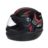 Capacete Moto San Marino Speed One Fechado Integral Taurus - Preto e Vermelho - 58