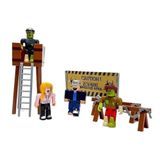 Cartela 4 Boneco Articulado 7cm Roblox Ataque Zumbi N1