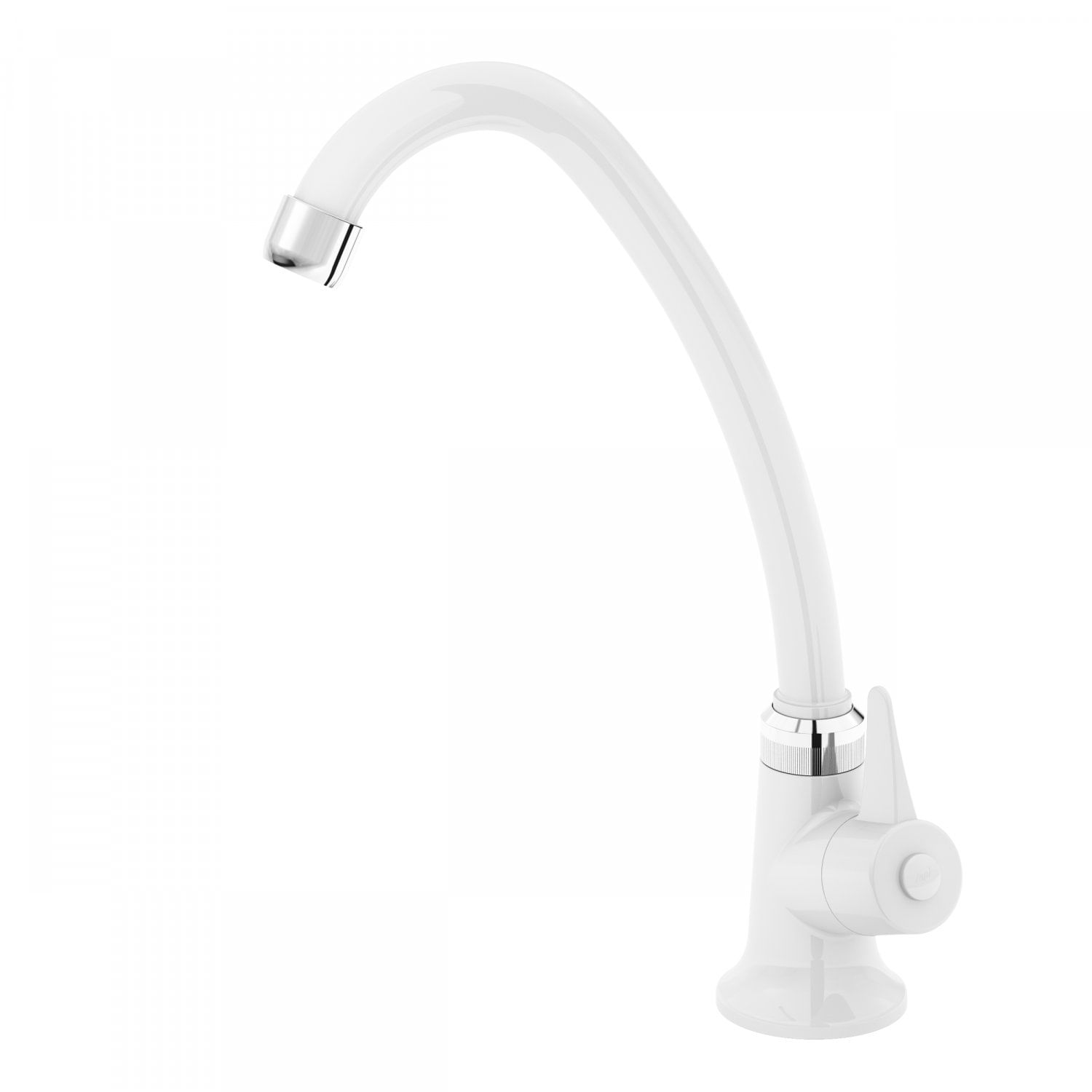Torneira Cozinha Bica Móvel Mesa Abs Branca 1/4volt Dn15 Japi