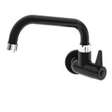 Torneira Bica 'U' de Parede para Cozinha 1156UIHK 1/4 de Volta Japi Preto