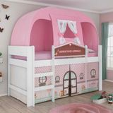 Cama Infantil Com Barraca Doce Casinha Play Rosa