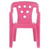 Cadeira Poltroninha Kids Rosa Plástica 52x36cm Mor