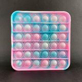 Pop It Tie Dye Quadrado Anti Stress Azul E Rosa