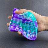 Pop It Tie Dye Quadrado Anti Stress Verde E Roxo