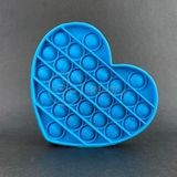 Pop It Coração Anti Stress Estourar Bolha Azul